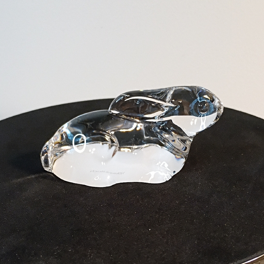Villeroy & Boch Crystal Rabbit Figure Collectible Glass Art